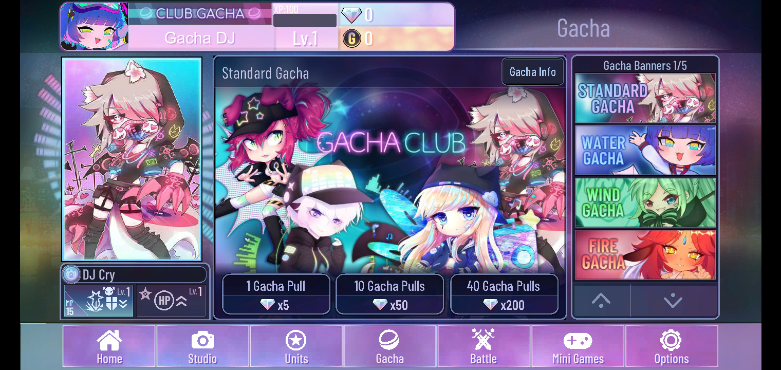 Gacha Nox — гача-экран и получение новых персонажей